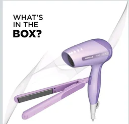 Havells Styling Combo of Hair Dryer & Straightener|1200W Dryer|Floating Plate Straightener|Blow Dry for Men & Women| HC4065