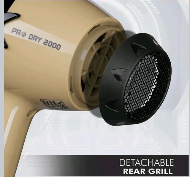 VEGA PROFESSIONAL Pro Dry 2000W Hair Dryer for Women & Men | Professional Blow Dryer with Cool Shot Button & Combination of 4 Heat & 2 Speed Settings, 16 Amp Plug | Salon Use & Home Use (VPVHD-0