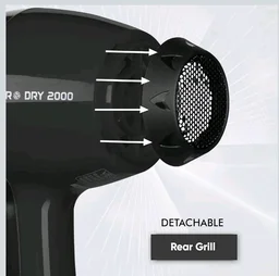 VEGA PROFESSIONAL Pro Dry 2000W Hair Dryer for Women & Men | Professional Blow Dryer with Diffuser, Nozzle, Cool Shot Button & 4 Heat & 2 Speed Settings, 16 Amp Plug, Salon Use & Home Use (VPVH