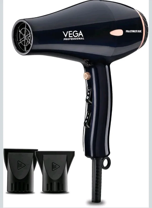 VEGA PROFESSIONAL Pro Starlite BLDC 2600W Hair Dryer for Women & Men | Professional Blow Dryer with Combination of 4 Heat & 2 Speed Modes, 16 Amp Plug Fa