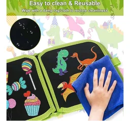 AMENDAS Erasable Doodle Book Set for Kids, Reusable Magic Drawing Book with Watercolor Pens, Road Trip Car Game Writing and Painting Set for Boys and Girls