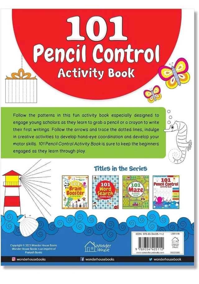 101 Pencil Control Activity Book For Kids | Tracing Practise Book | Age 2+ And Up | Writing Activities