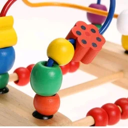 LITTLEMIND Wooden Bead Maze Activity Toy for Kids 18 Months+ | Montessori Wire Bead Maze with Built-in Abacus Counting Frame | Fine Motor Skills, Hand-Eye Coordination & Early Learning Toy