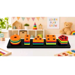 Brand: Generic
Shape Sorter Stacking Toy with 5 Geometric Shapes, Multicolour
Toddler Learning Toy, Colour Recognition, 5 Shapes Included, Sorting Board, Early Development
67%
off