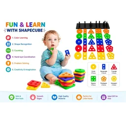 Brand: Generic
Shape Sorter Stacking Toy with 5 Geometric Shapes, Multicolour
Toddler Learning Toy, Colour Recognition, 5 Shapes Included, Sorting Board, Early Development
67%
off