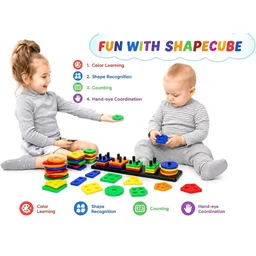 Brand: Generic
Shape Sorter Stacking Toy with 5 Geometric Shapes, Multicolour
Toddler Learning Toy, Colour Recognition, 5 Shapes Included, Sorting Board, Early Development
67%
off