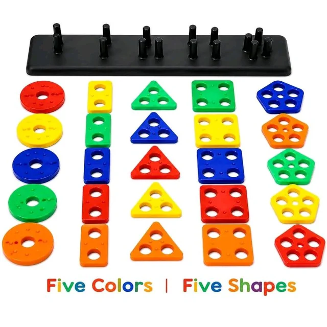 Brand: Generic
Shape Sorter Stacking Toy with 5 Geometric Shapes, Multicolour
Toddler Learning Toy, Colour Recognition, 5 Shapes Included, Sorting Board, Early Development
67%
off