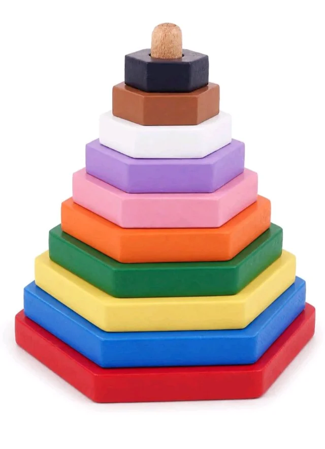 Tantrums Hexagone Stacking Rings Graded Tower Toy for Kids - Sensory Toys for 6 to 12 Months | Wooden Building Block Tower Toy | Stacker Montessori Learning for Babies | Educational Motor Skills
100+ bought in past month