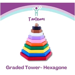 Tantrums Hexagone Stacking Rings Graded Tower Toy for Kids - Sensory Toys for 6 to 12 Months | Wooden Building Block Tower Toy | Stacker Montessori Learning for Babies | Educational Motor Skills
100+ bought in past month