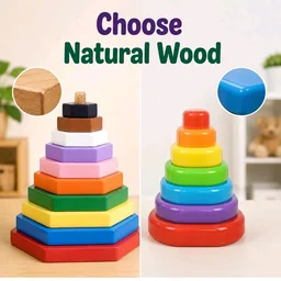 Tantrums Hexagone Stacking Rings Graded Tower Toy for Kids - Sensory Toys for 6 to 12 Months | Wooden Building Block Tower Toy | Stacker Montessori Learning for Babies | Educational Motor Skills
100+ bought in past month