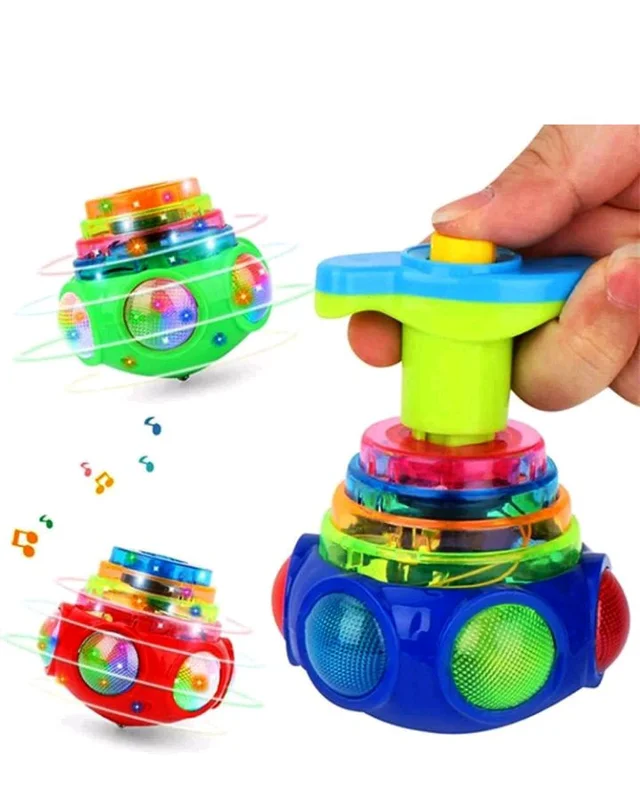 Musical Spinning Top Toy with LED Light, Music Flash Light Lattoo for 3 Years Kids (Multicolor)
100+ bought in past month