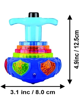 Musical Spinning Top Toy with LED Light, Music Flash Light Lattoo for 3 Years Kids (Multicolor)
100+ bought in past month