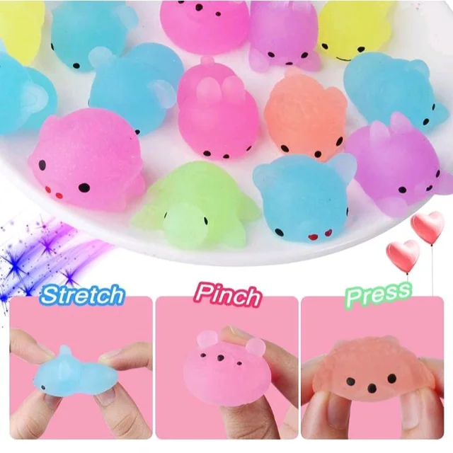 Visit the ANAB GI Store
3.2
3.2 out of 5 stars
(748)
Squishies Mochi Squishy Toys Glow in The Dark Party Favors for Kids - Mini Kawaii Squishies Mochi Animals Stress Relief Squishy Pack Squishy Cat Squishys with Storage Box 5 Squishy Set