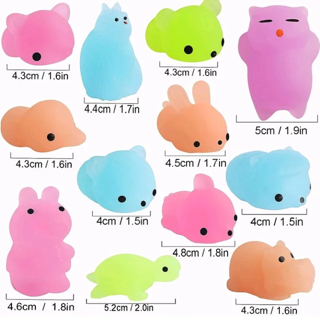 Visit the ANAB GI Store
3.2
3.2 out of 5 stars
(748)
Squishies Mochi Squishy Toys Glow in The Dark Party Favors for Kids - Mini Kawaii Squishies Mochi Animals Stress Relief Squishy Pack Squishy Cat Squishys with Storage Box 5 Squishy Set
