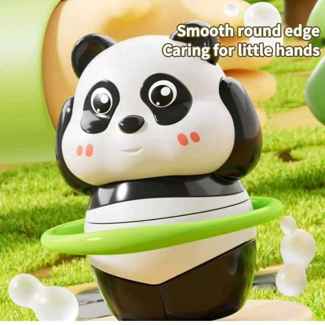 Cute Panda Action Toy Set for Kids – Wind Up Moving & Rotating Panda Toys with Skating, Spinning & Jumping Action | Interactive Play Figures | Educational Toy Gift for Boys & Girls (3PCS)