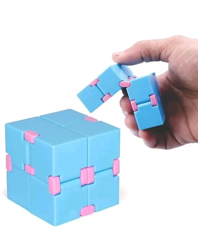 Infinity Fidget Cube for Kids & Adults | Compact Flip & Fold Stress Relief Toy for Focus and Relaxation | Pocket Fidget for Home, Office & School