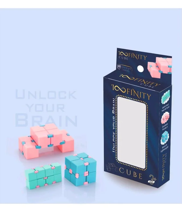 Infinity Fidget Cube for Kids & Adults | Compact Flip & Fold Stress Relief Toy for Focus and Relaxation | Pocket Fidget for Home, Office & School
