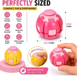 Braintastic Gear Ball with LED Light (Pack of 1)
Push-Action Interactive Rotating Toy for Kids | Sensory Activity for Boys & Girls | Fun Mechanical