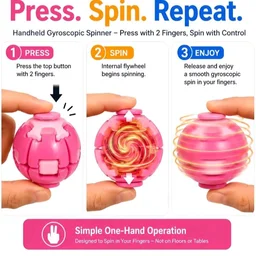 Braintastic Gear Ball with LED Light (Pack of 1)
Push-Action Interactive Rotating Toy for Kids | Sensory Activity for Boys & Girls | Fun Mechanical