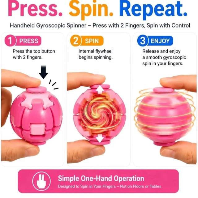 Braintastic Gear Ball with LED Light (Pack of 1)
Push-Action Interactive Rotating Toy for Kids | Sensory Activity for Boys & Girls | Fun Mechanical