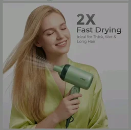 VGR V-421 Foldable Hair Dryer - 1200 Watts, 2 Speed Settings, Dc Motor For Long-Lasting Performance, Overheating Protection, Ergonomic Design For Comfortable Use (Green)