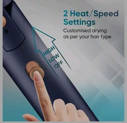 Vega Ionic 1200-1400W Foldable Hair Dryer for Men and Women, Quick & Fast Drying with Ionic Technology & 2 Heat/Speed Settings (Low & High), Cool Shot Button, Detachable Nozzle, Blow Dryer (VHDH-35)