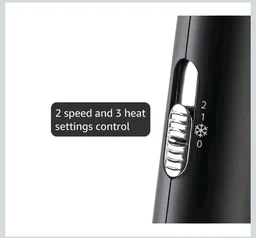 VEGA Style Pro 1600W Foldable Hair Dryer with 2X Faster Drying, 3 Heat and 2 Speed Settings, 16 Amp Plug Concentrator Nozzle & Diffuser, Hair Dryer for Men and Women, 2 Year Warranty (VHDH-34)