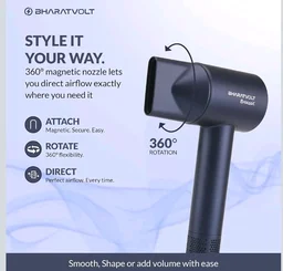 BreezeX Hair Dryer
102,000 RPM High-Speed Motor, Ion Care Technology, Thermo Control Technology, 360° Magnetic Styling