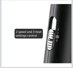 VEGA Style Pro 1600W Foldable Hair Dryer with 2X Faster Drying, 3 Heat and 2 Speed Settings, 16 Amp Plug Concentrator Nozzle & Diffuser, Hair Dryer for Men and Women, 2 Year Warranty (VHDH-34)