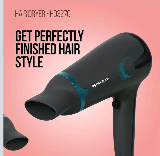 Havells HD3270 2-in-1 1700 Watts Hair Dryer with Diffuser and Thin Concentrator - Black