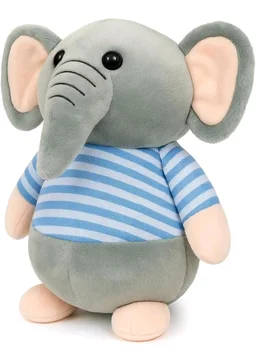 Fun4you Elephant Soft Toy for Kids – Cute Animal Plush – Stuffed Elephant for Baby Boys & Girls – Cuddly Soft Gift for Toddlers - Blue - 20 cm