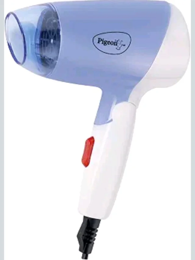 Pigeon Hair Dryer| 1000 Watts| 2 Speed & Temperature (Hot/Cool)| Foldable Handle| For Women and Men| 2 Years Warranty| Blue