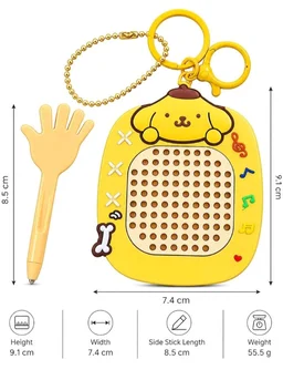 Mini Magnetic Magpad Keychain Toy Pack of 2 | Steel Ball Magnetic Drawing Board for Kids | Portable Magnetism Doodle Pad | Educational Writing & Creativity Toy | Any 2 Random Colors