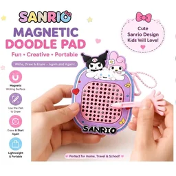 Mini Magnetic Magpad Keychain Toy Pack of 2 | Steel Ball Magnetic Drawing Board for Kids | Portable Magnetism Doodle Pad | Educational Writing & Creativity Toy | Any 2 Random Colors