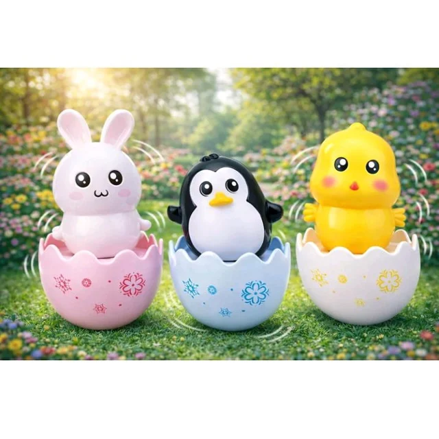Roly Poly Push and Shake Baby Tumbler Toys 2 Pcs Set Penguin Chick Bunny Wobbler Self-Balancing Rattle Educational Sensory Development Toys for Infants and Toddlers
50+ bought in past month
