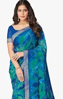 SIRIL Women's Chiffon Printed Saree With Unstitched Blouse Piece
500+ bought in past month
