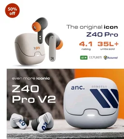 GOBOULT Z40 Pro v2.0 in Ear Earbuds with ANC, 100H Playtime, Amp App Support, Active Noise Cancellation, Quad Mic ENC, Dual Device Pairing, 13mm Driver, Bluetooth 5.4 Wireless (Cloud Blue)
500+ bought in past month
50%
off