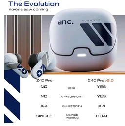 GOBOULT Z40 Pro v2.0 in Ear Earbuds with ANC, 100H Playtime, Amp App Support, Active Noise Cancellation, Quad Mic ENC, Dual Device Pairing, 13mm Driver, Bluetooth 5.4 Wireless (Cloud Blue)
500+ bought in past month
50%
off