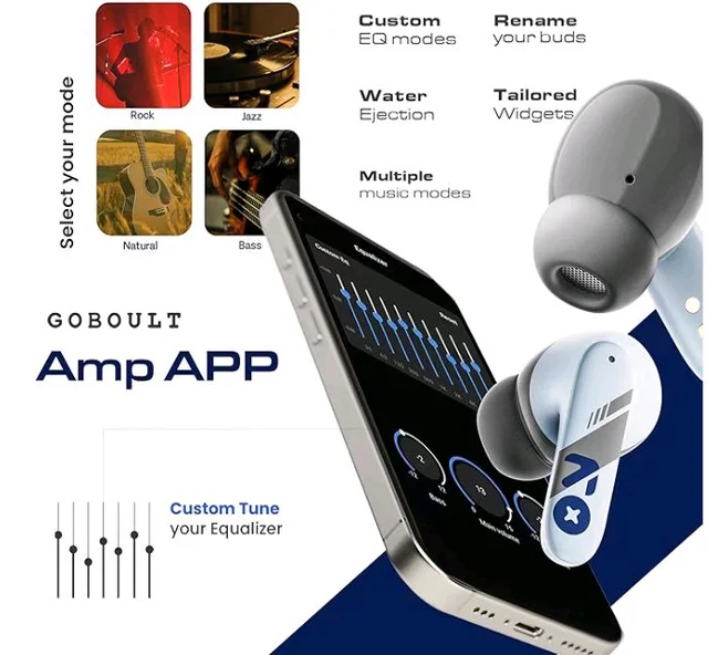 GOBOULT Z40 Pro v2.0 in Ear Earbuds with ANC, 100H Playtime, Amp App Support, Active Noise Cancellation, Quad Mic ENC, Dual Device Pairing, 13mm Driver, Bluetooth 5.4 Wireless (Cloud Blue)
500+ bought in past month
50%
off