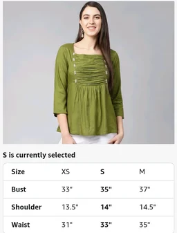 Yash Gallery Women's Rayon Regular Fit Top
- M