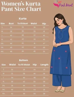 Pinkmint Women’s Pure Cambric Cotton Kurta Set | Sleeveless Printed Kurta with Pant | Summer Wear Co-Ord Set | Plus Casual
- M