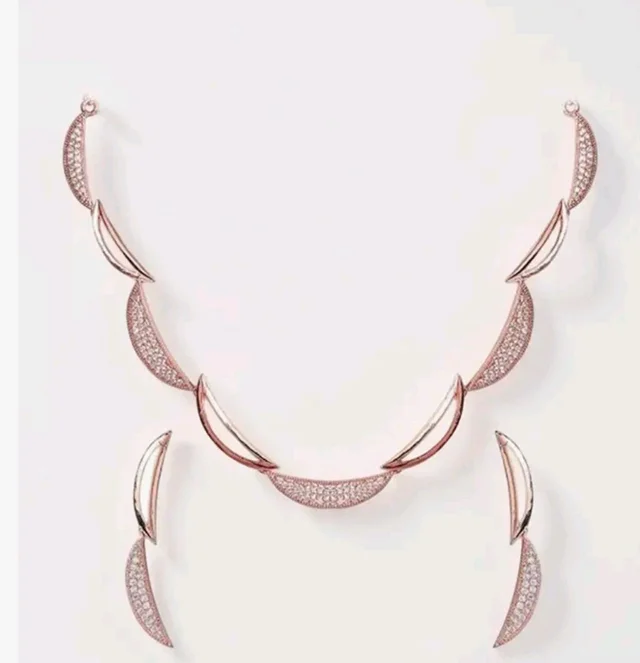 Rubans Necklace Set American Diamond Cubic Zirconia Jewellery Gift for Women & Girls