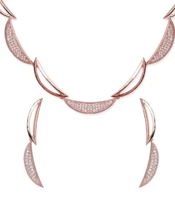 Rubans Necklace Set American Diamond Cubic Zirconia Jewellery Gift for Women & Girls