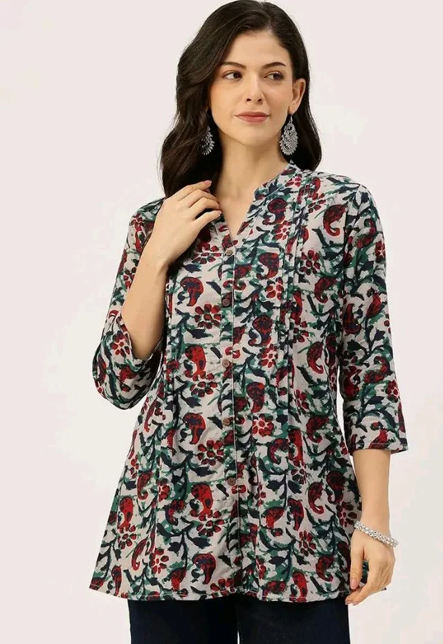 feranoid Elegant Mandarin Printed Top – Stylish & Comfortable, Sizes (S-3XL)
- 2XL