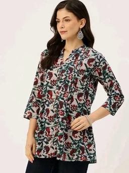 feranoid Elegant Mandarin Printed Top – Stylish & Comfortable, Sizes (S-3XL)
- 2XL
