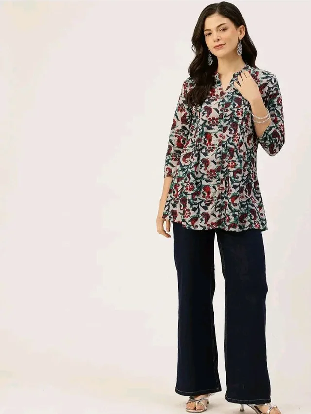 feranoid Elegant Mandarin Printed Top – Stylish & Comfortable, Sizes (S-3XL)
- 2XL
