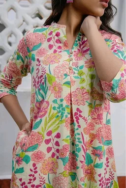 .5 out of 5 stars 2
Janasya Women's Pure Cotton Floral A-Line Tunic
- 2XL