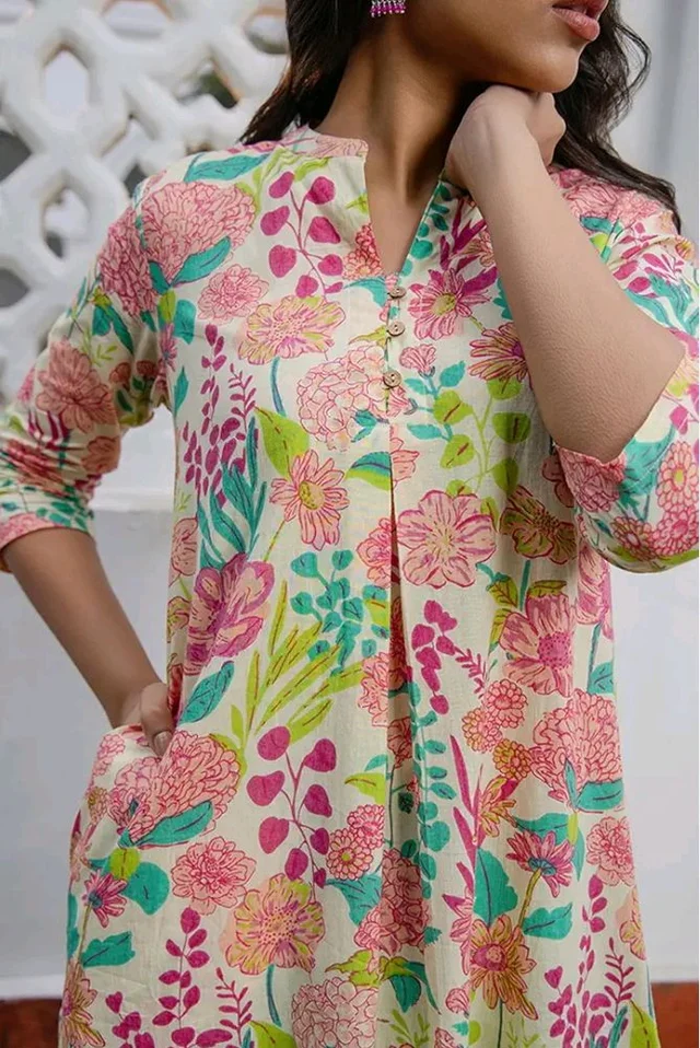 .5 out of 5 stars 2
Janasya Women's Pure Cotton Floral A-Line Tunic
- 2XL