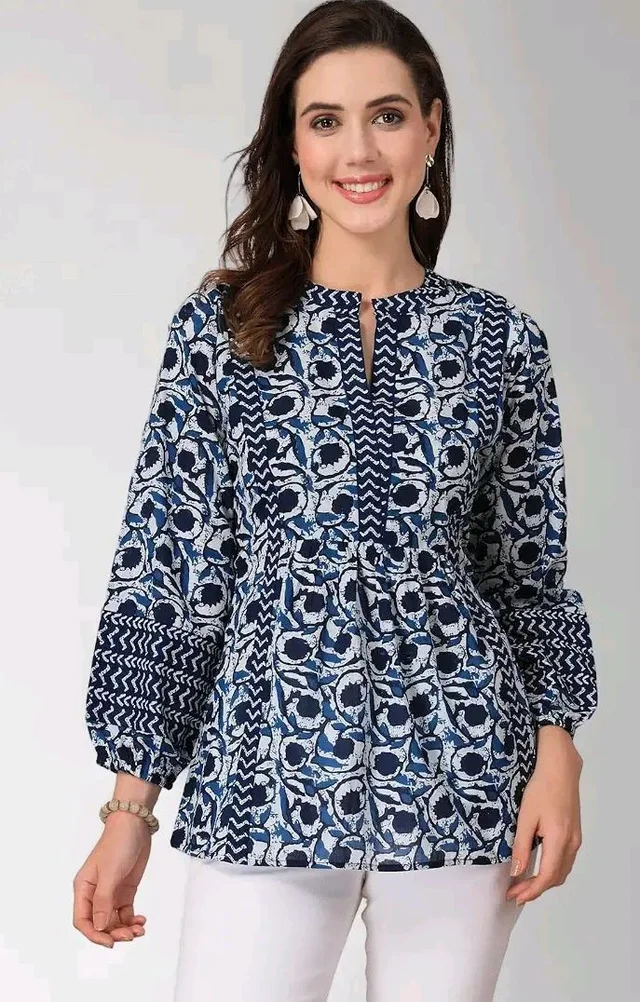 Stylum Women's Floral Printed Cotton Top - 2XL
