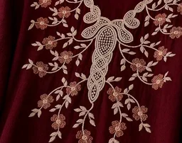 RIEKA Womens Embroidered Korean Style Tunic Top, Floral Thread Work | V Neck | Puff Sleeves | Relaxed Fit Casual | Fusion Rayon Top for Every Day Styling
- L